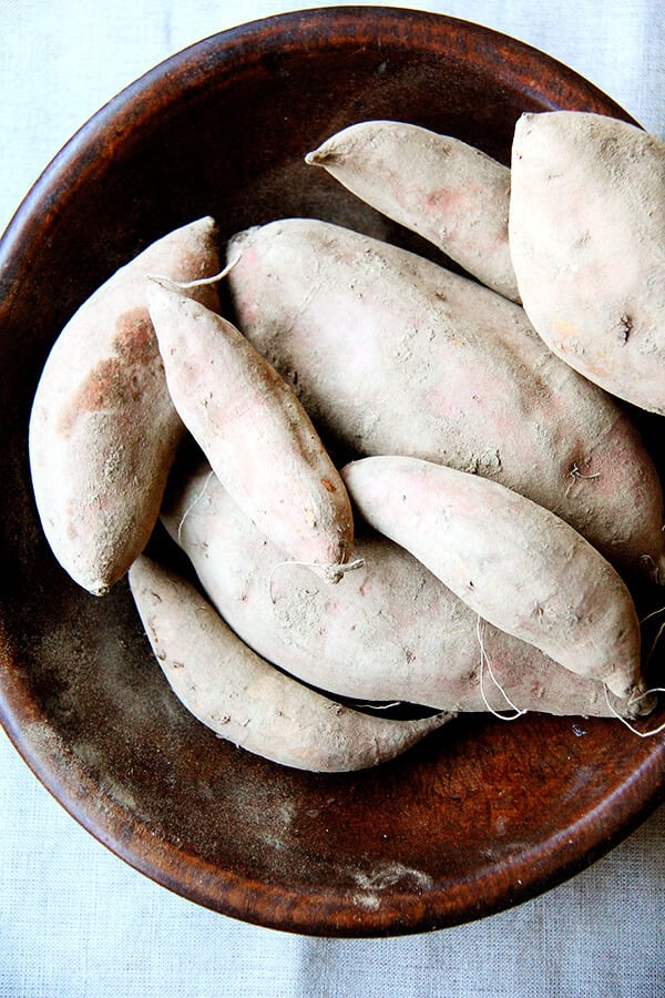 a bowl of sweet potatoes