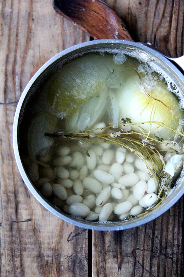 cooked white beans