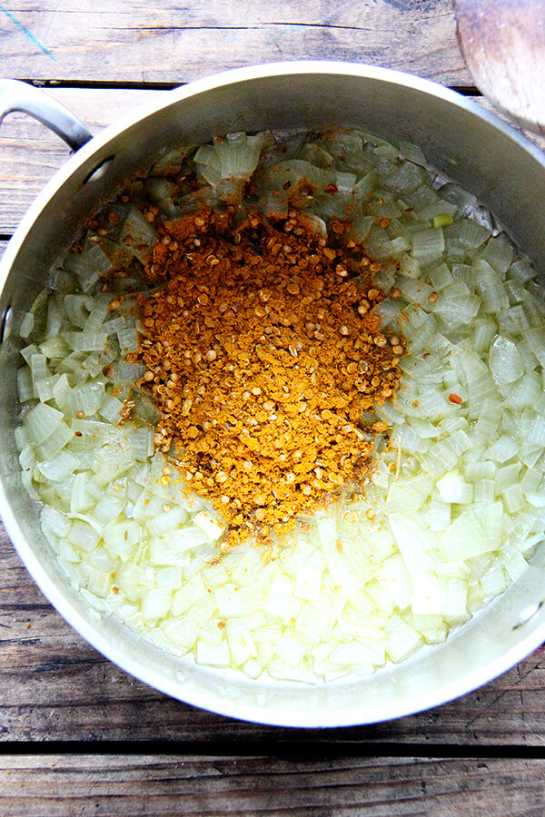 spices and onions