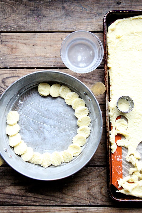 assembling the gnocchi