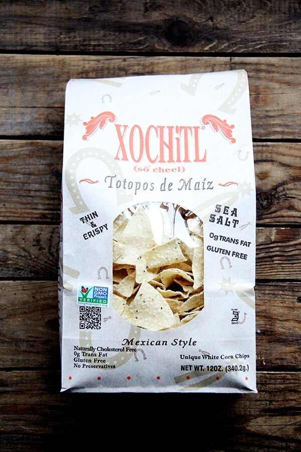 A bag of Xochitl chips. 