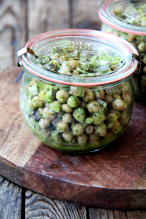 To-go containers packed with cilantro-lime dressing. 