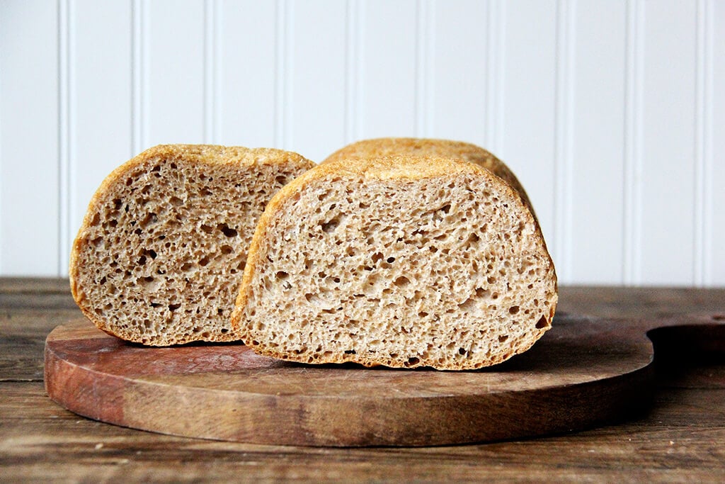 white whole wheat peasant bread