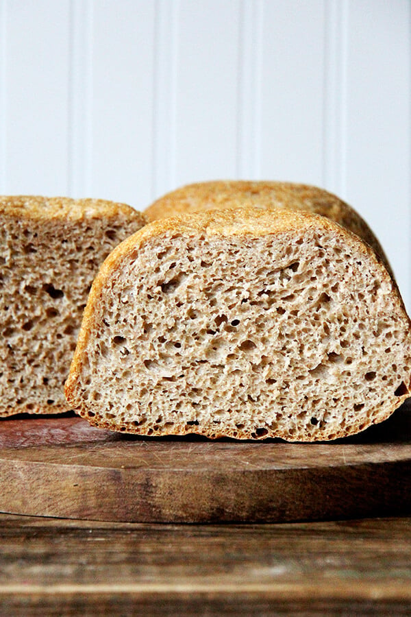 white whole wheat peasant bread