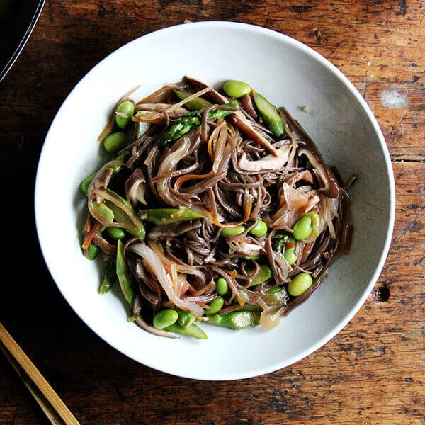 This vegetable chow mein is much more than a tasty-enough weeknight meal—it is a tangle of saucy noodles and vegetables, and it’s fast becoming a family favorite. It works as well with spaghetti as with soba noodles, with asparagus as with broccoli, with or without protein. Moreover, the adaptations are endless // alexandracooks.com