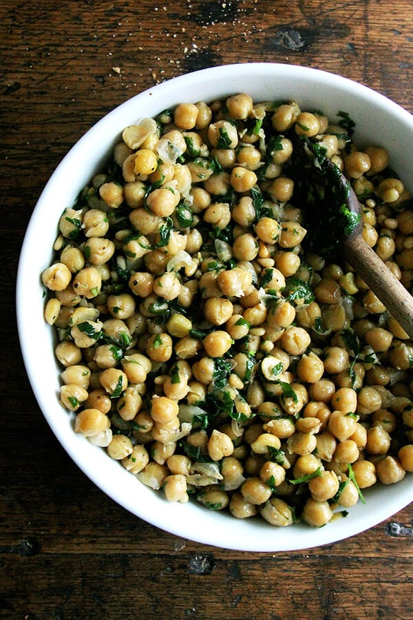 Chickpea Saut with Basil and Pine Nuts Alexandra s Kitchen