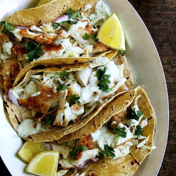 skillet-grilled fish tacos