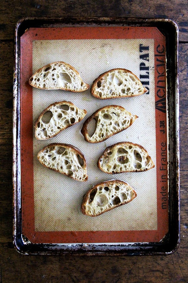 Broiled Berkshire Mountain Bakery ciabatta