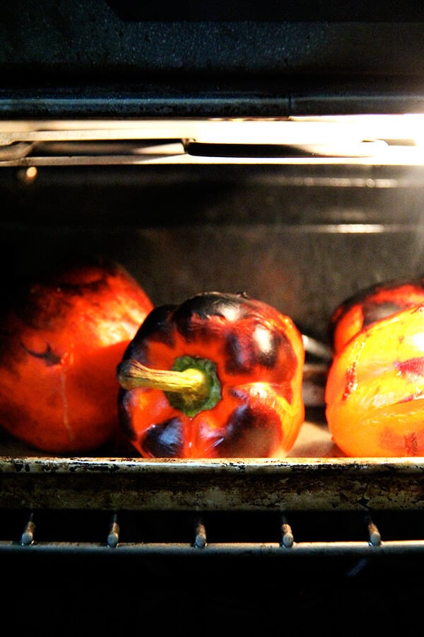 peppers in oven