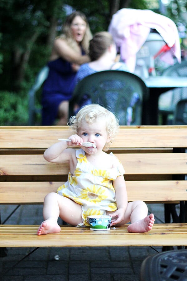 tig eating ice cream