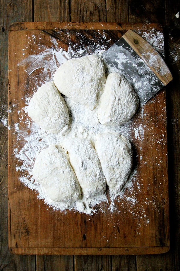 dividing the dough