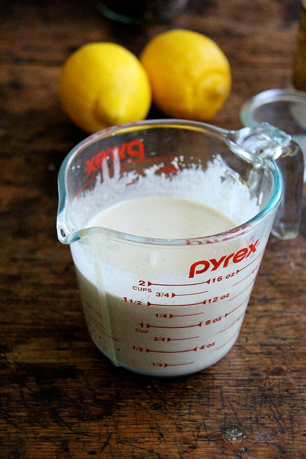 lemon-tahini drizzle