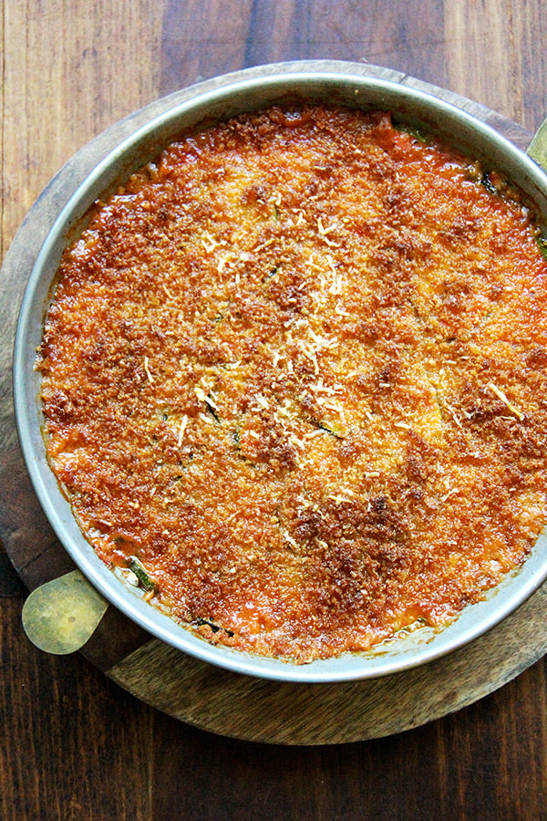 zucchini parmesan, just baked