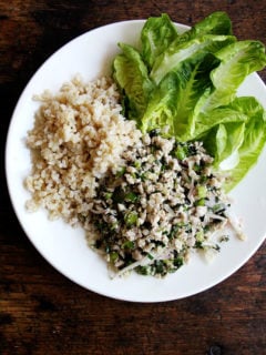 Larb, the Thai chicken salad loaded with fresh herbs, shallots, and chilies, is so good. At once refreshing, spicy, and satisfying. A perfect meal for hot summer nights. // alexandracooks.com