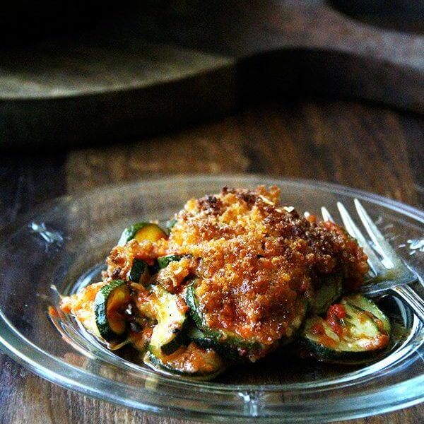 slice of zucchini parm