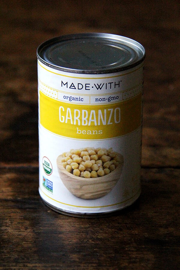 A can of chickpeas.