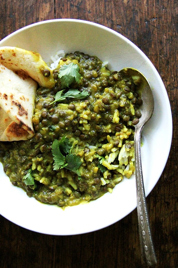 curried lentils with coconut milk