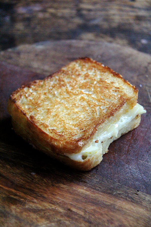 Sheet Pan Grilled Cheese with Apple and Dijon