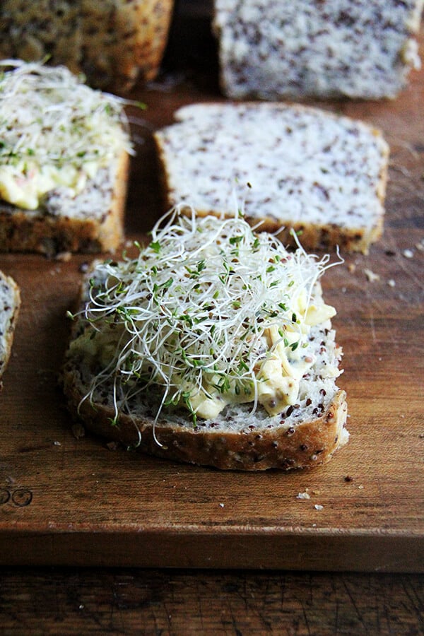 assembling the toasts