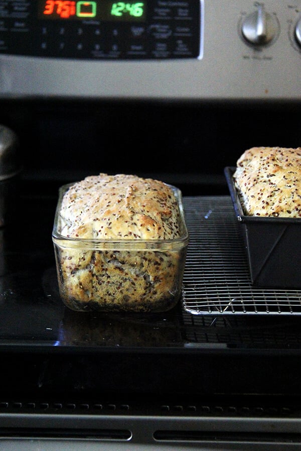 baked quinoa and flax bread