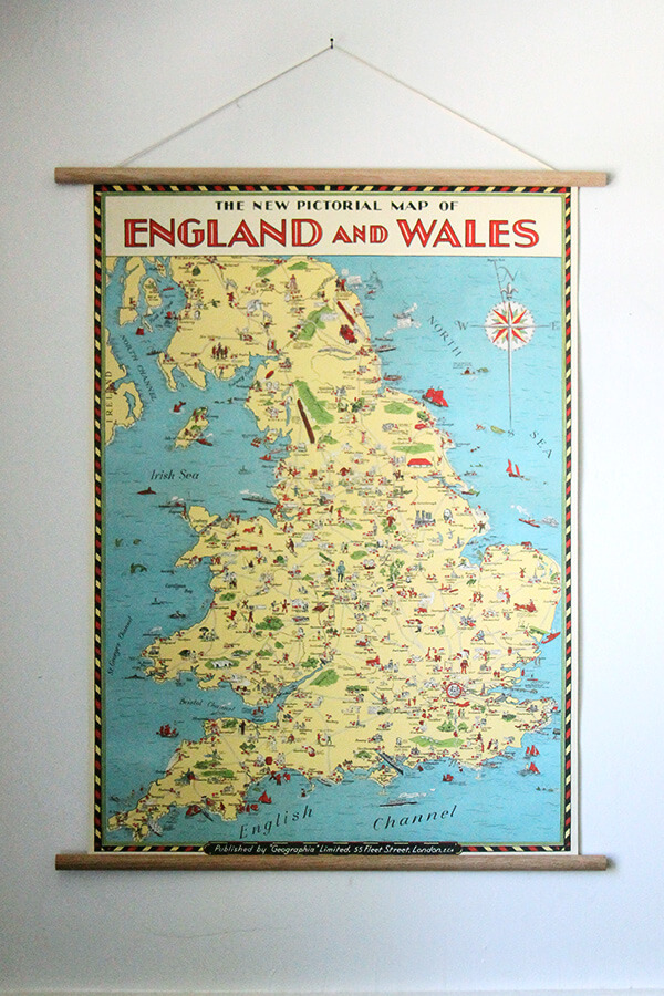 Cavallini England and Wales Poster