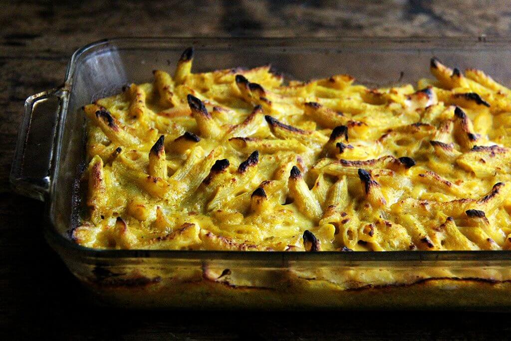Just baked baked penne with butternut sage sauce.