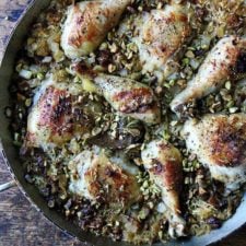 Harissa-Spiced Chicken and Rice with Dates & Pistachios