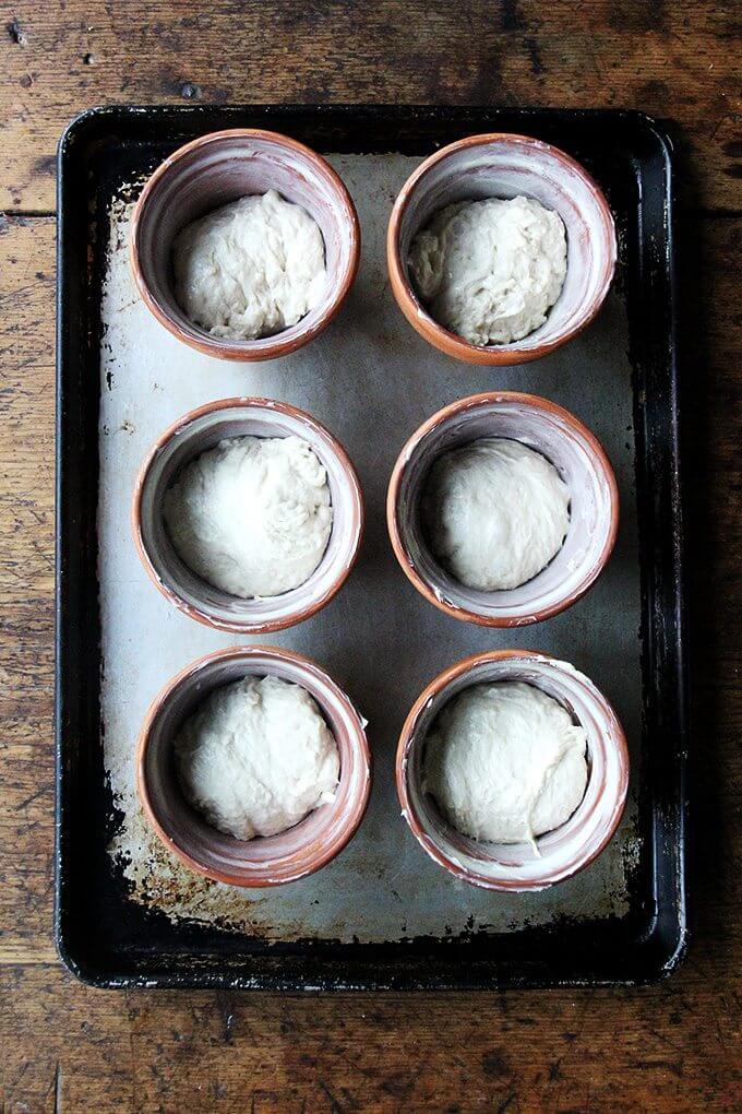 Herb and Veggie Flowerpot Bread