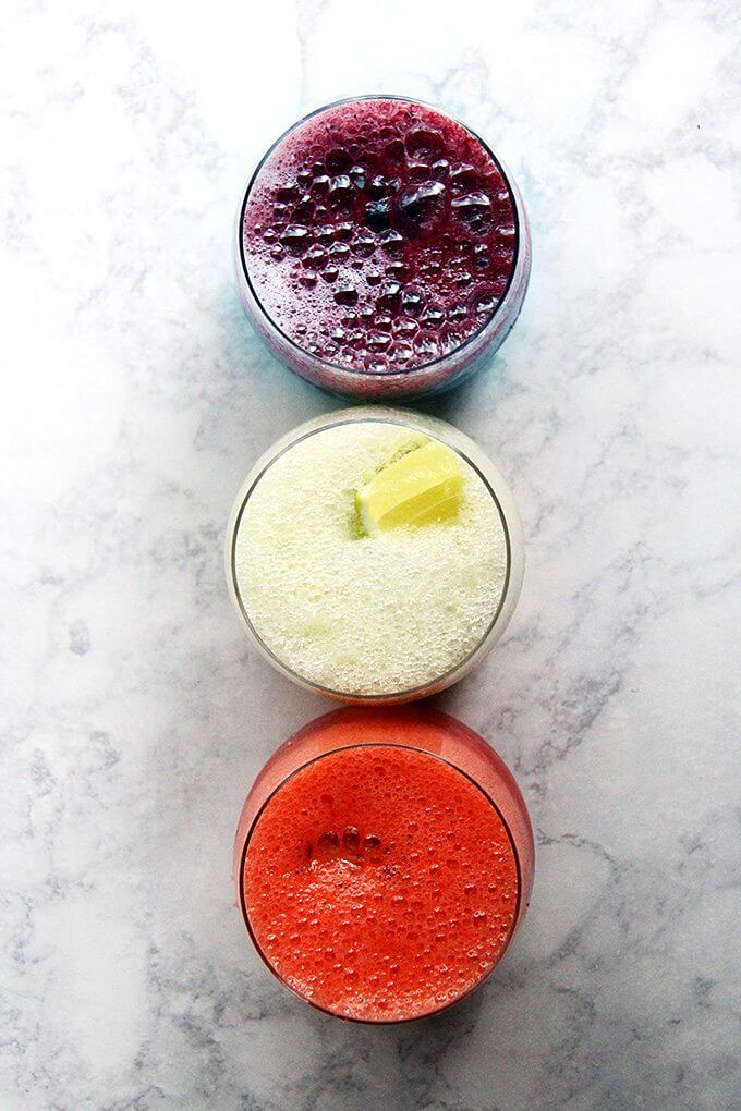 A trio of paloma slushies.