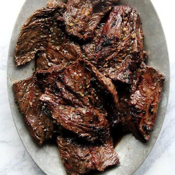 grilled hanger steak