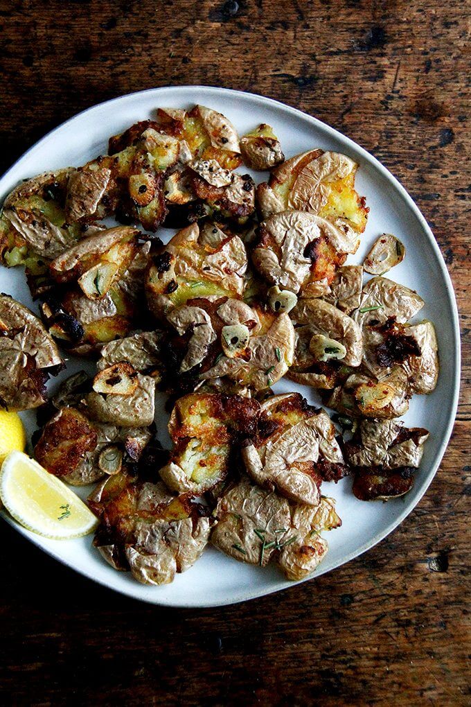 Crispy roasted potatoes.