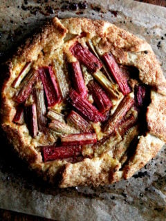 A just baked rhubarb galette.