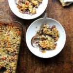 quinoa bake with roasted butternut squash and onions