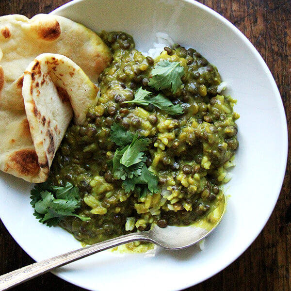 curried lentils with coconut milk