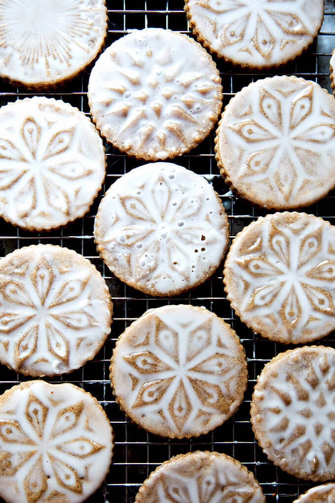 Stamped Spiced Brown Butter Sugar Cookies with Maple Glaze