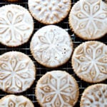 Stamped spiced brown butter muscovado cookies with maple glaze — these holiday cookies are both delicious and beautiful.