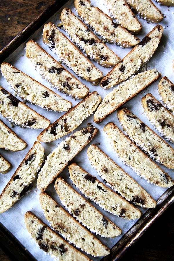 Molly Yeh's Mandel Bread with Marzipan & Sea Salt | Alexandra's Kitchen