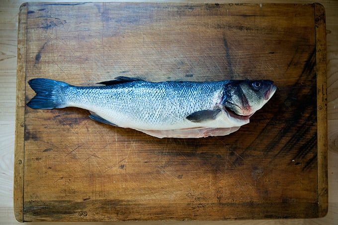 whole branzino