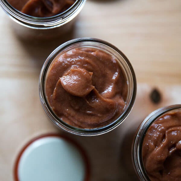 Marisa McClellan's apple-date butter, ready to be processed