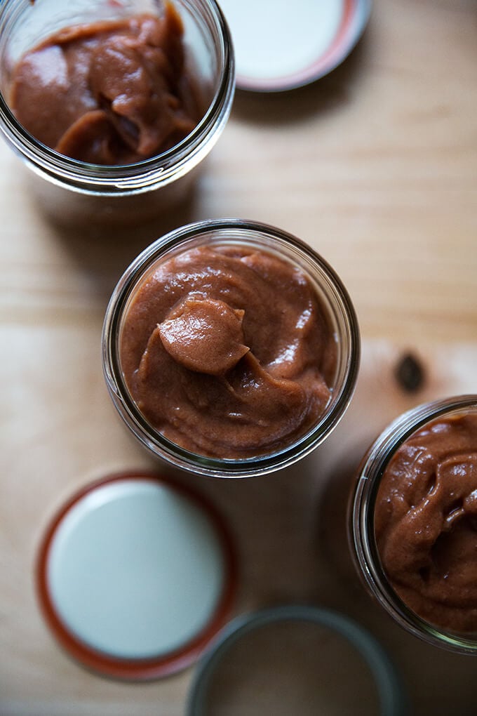 Marisa McClellan's apple-date butter, ready to be processed