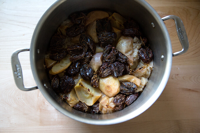 apples and dates, cooked