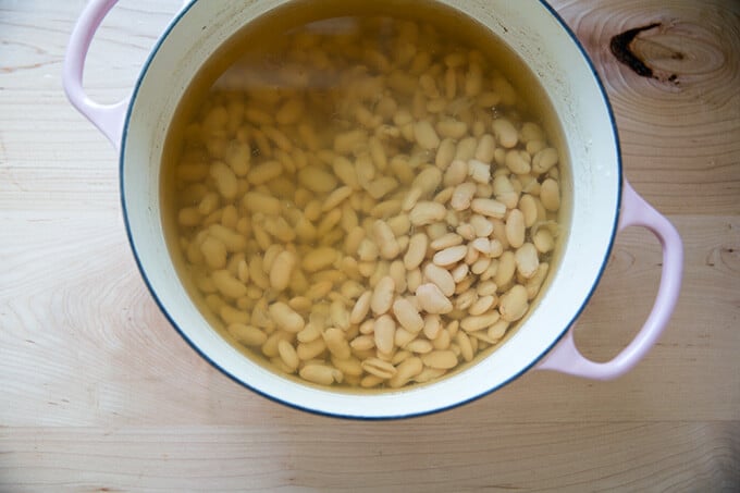 cooked white beans
