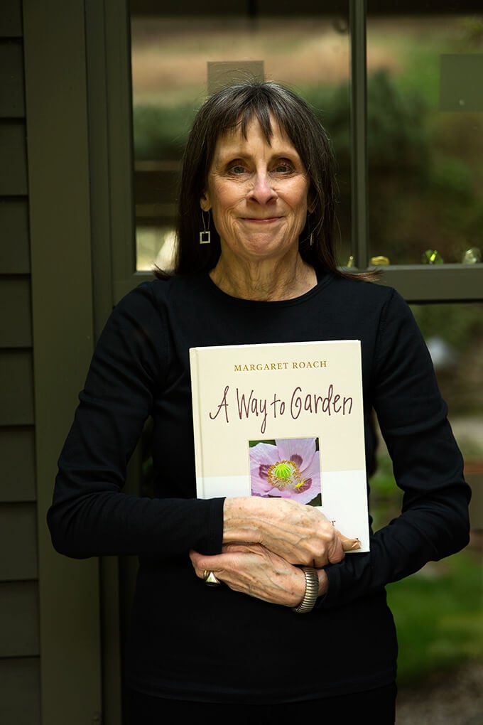 Margaret Roach holds her book, A Way to Garden