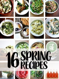 A montage of spring recipes.