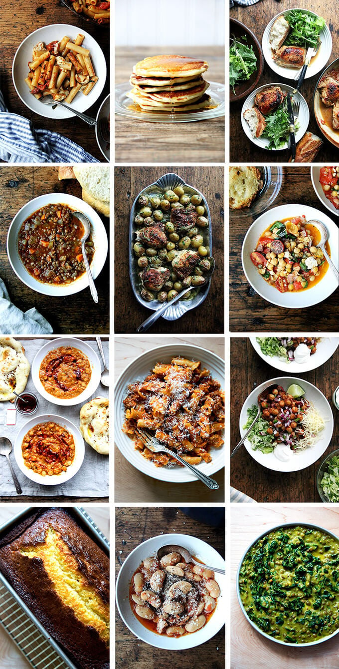 A montage of one-pot recipes