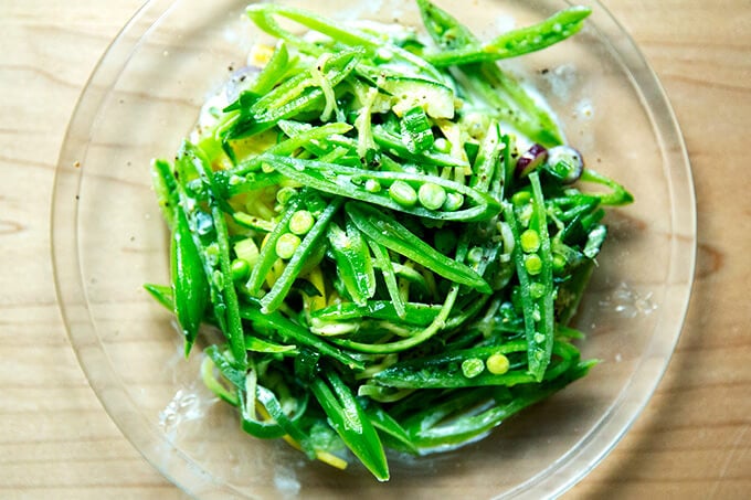 Sugar Snap Pea Salad With Radishes, Mint and Ricotta Salata Recipe