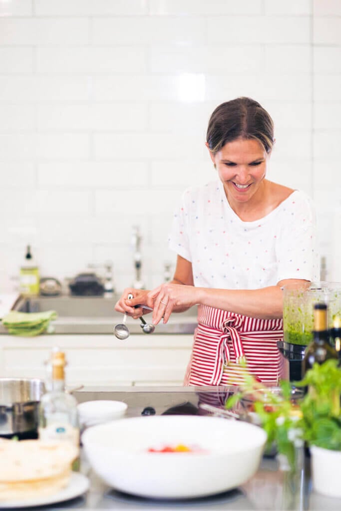 Alexandra Stafford, cooking at the Hillsdale General Store Home Chef.