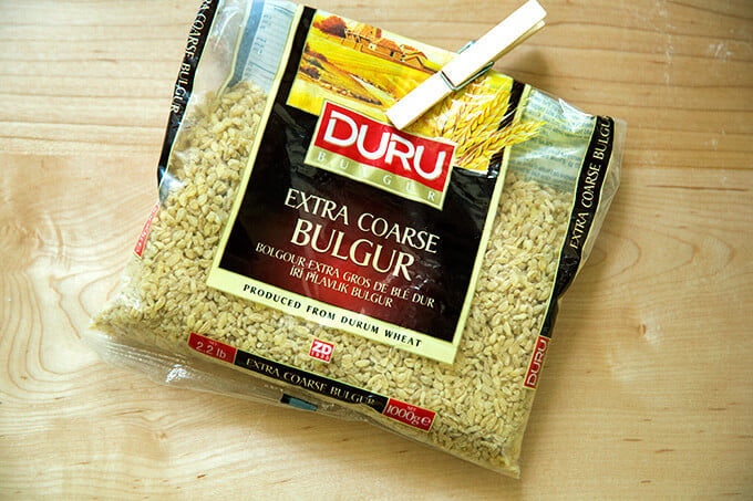 A bag of Duru bulgur.