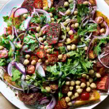 Sumac-Spiced Tomato And Chickpea Salad With Yogurt Sauce-image