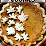 A butternut squash pie freshly baked covered with pie crust cookies.
